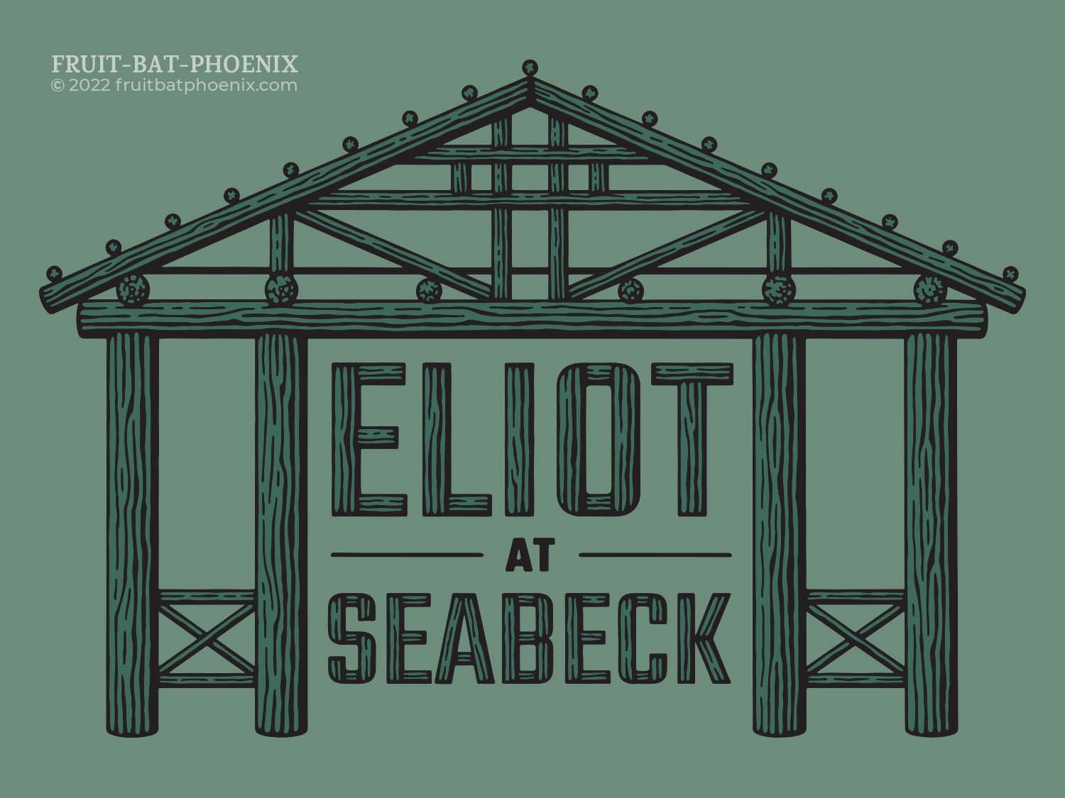 vector graphic of the arch structure at the entrance to Seabeck Conference Center