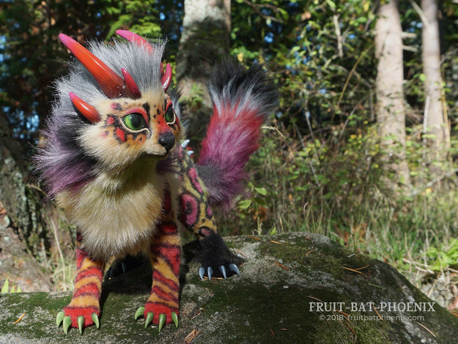 chromatic dragon-cat looking sideways