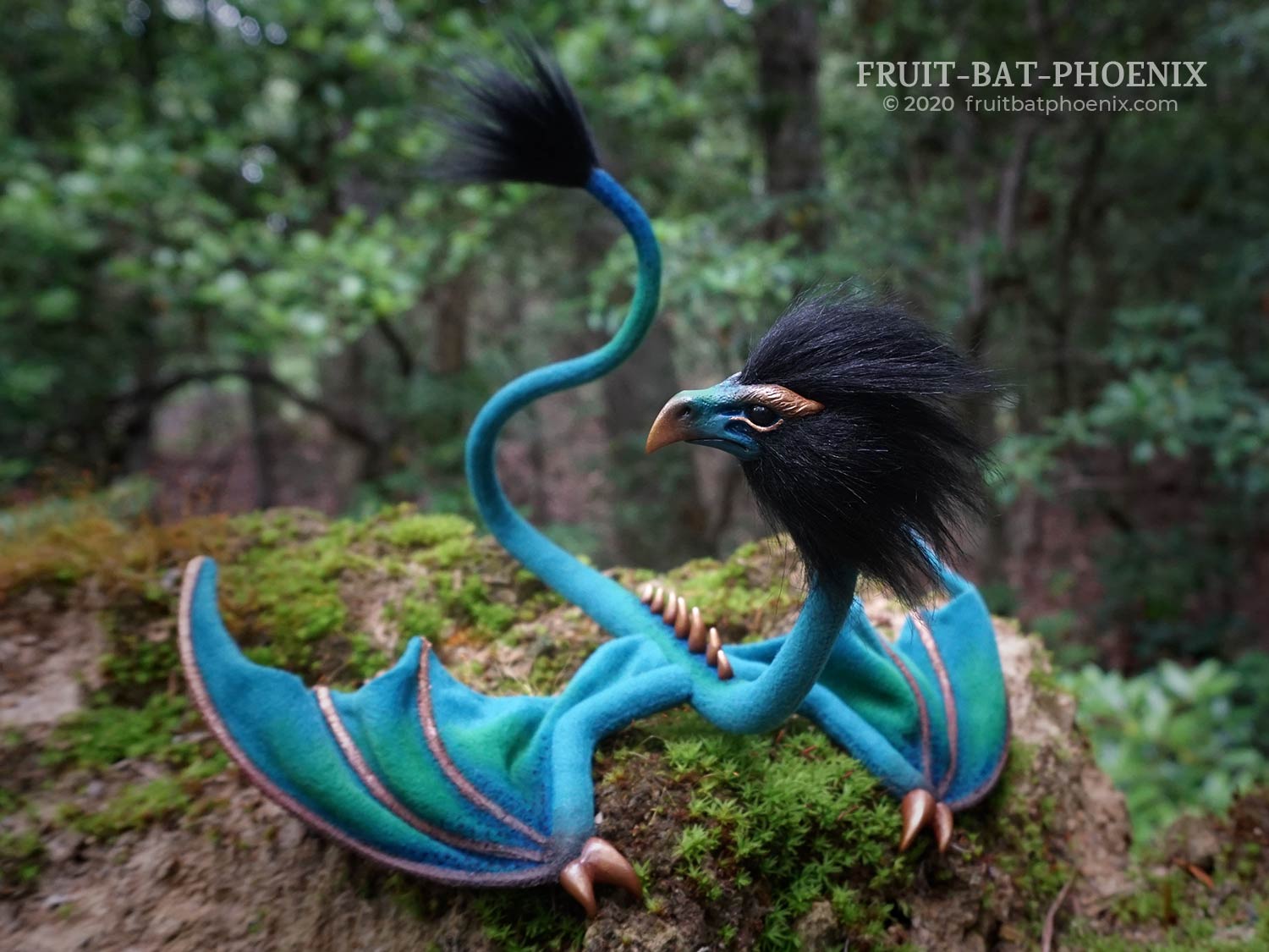 Bronze Lake Eagle Wyrm posable art doll