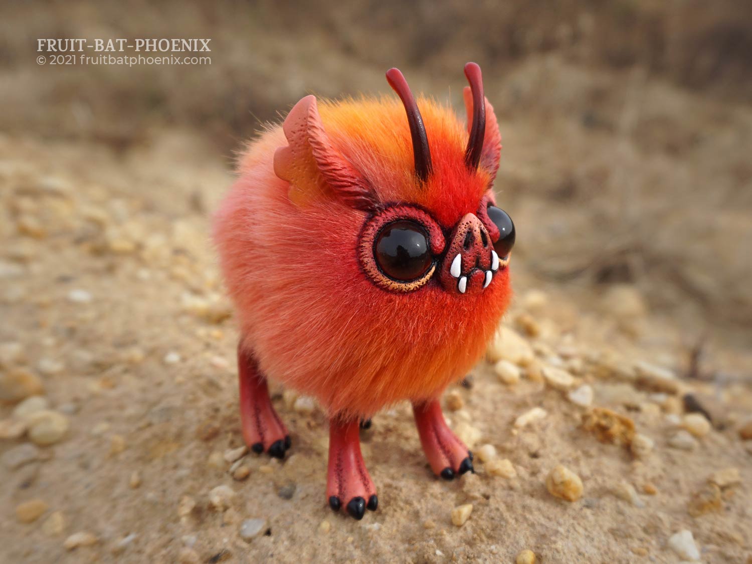 lychee mosspig, a poseable fantasy creature art doll