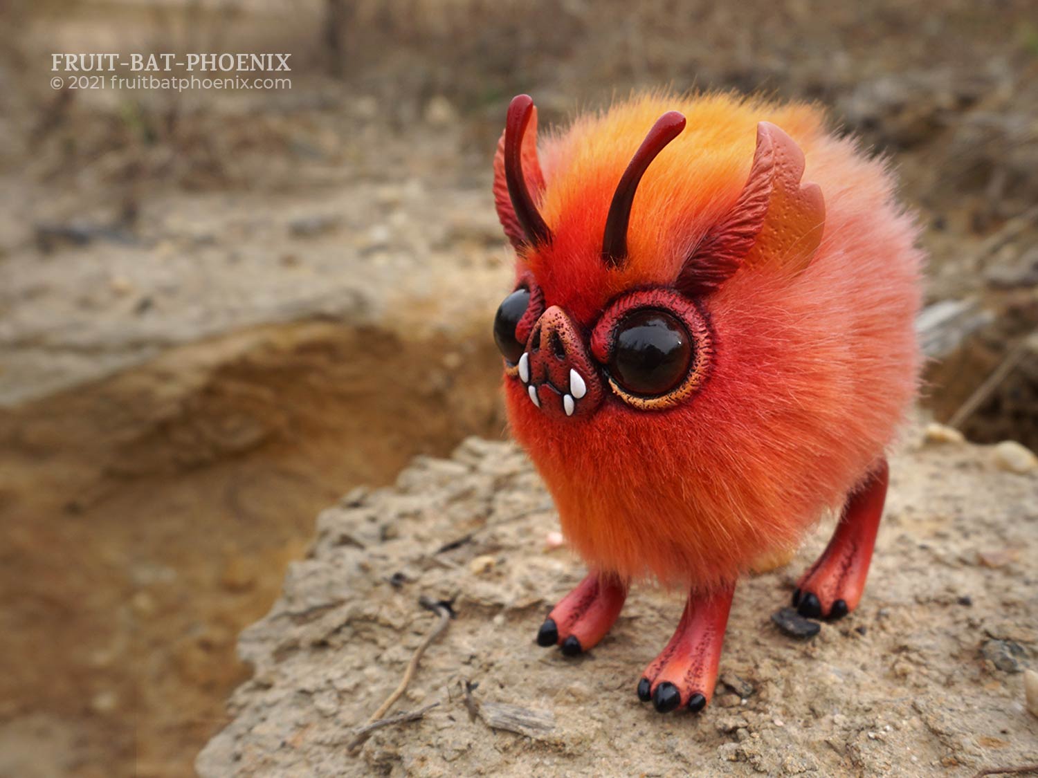 lychee mosspig, a poseable fantasy creature art doll