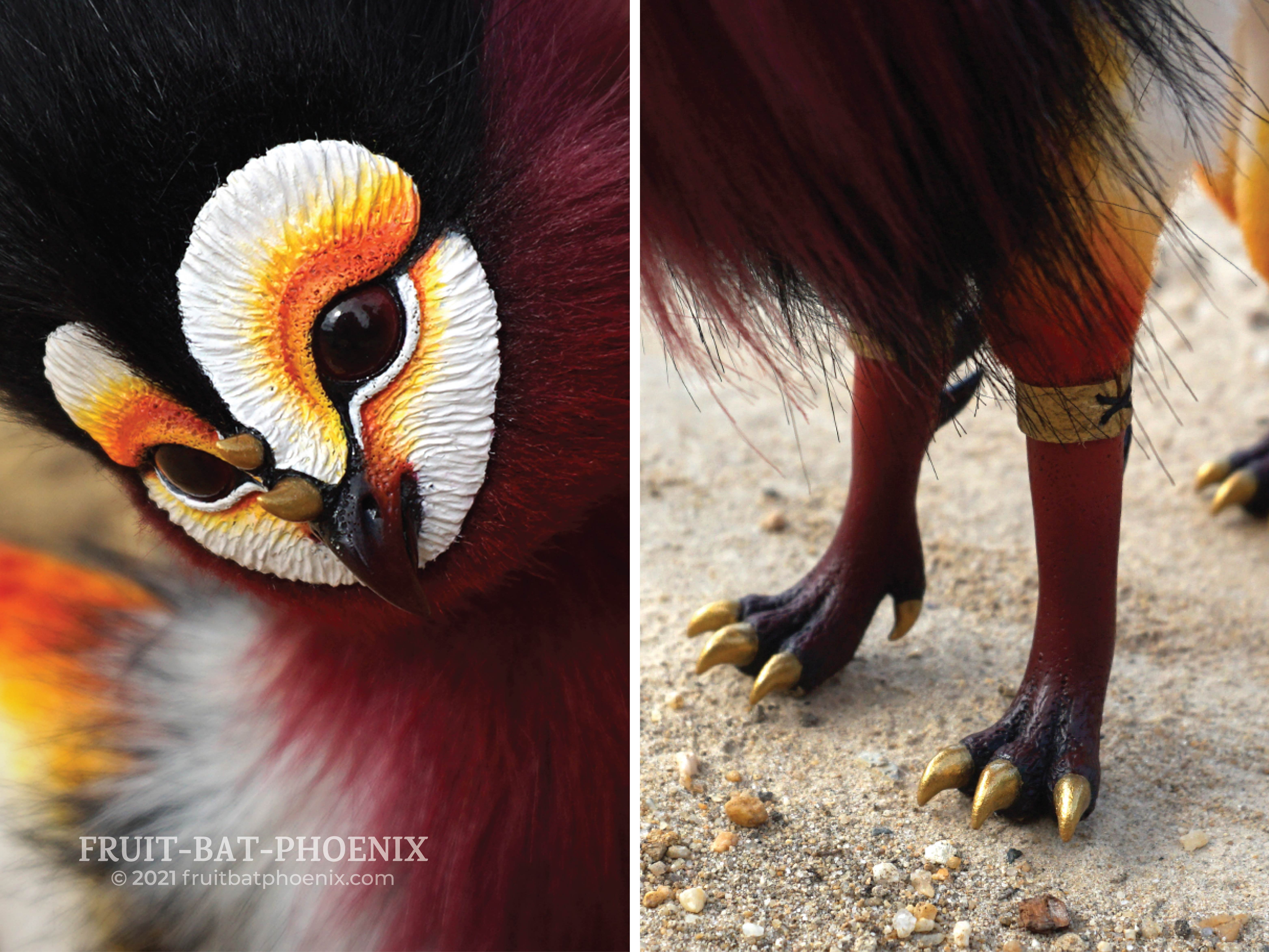 Royal Tytogriff poseable art doll face and feet details
