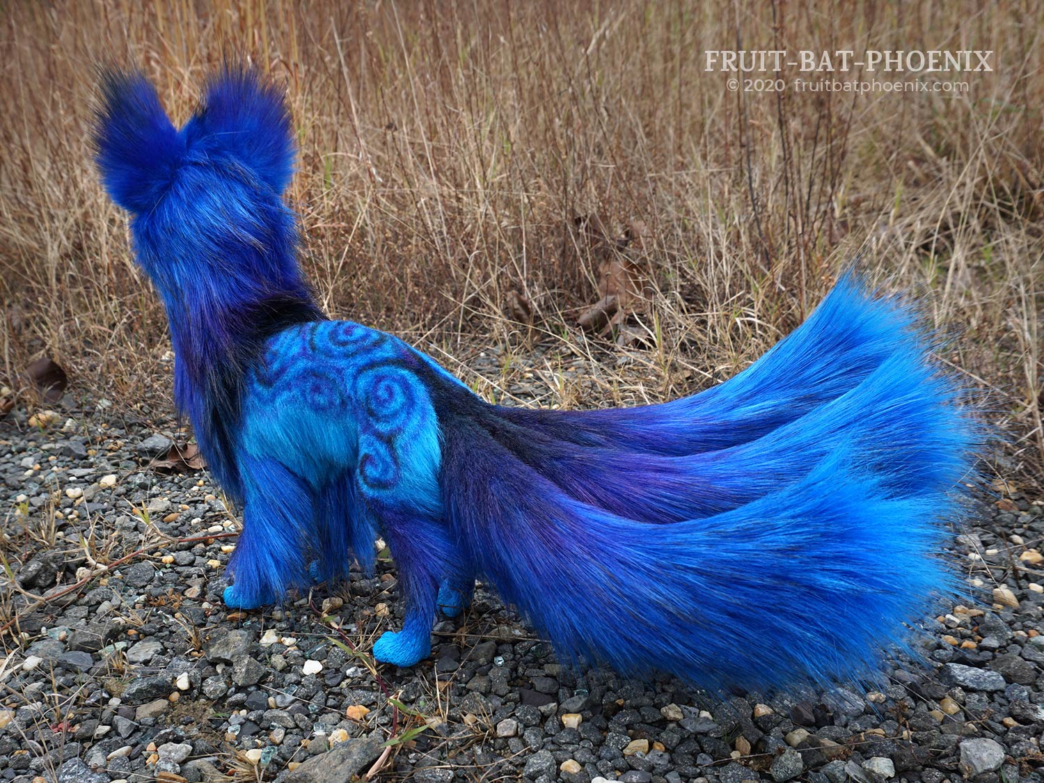 Tsuki the Midnight Kitsune back view