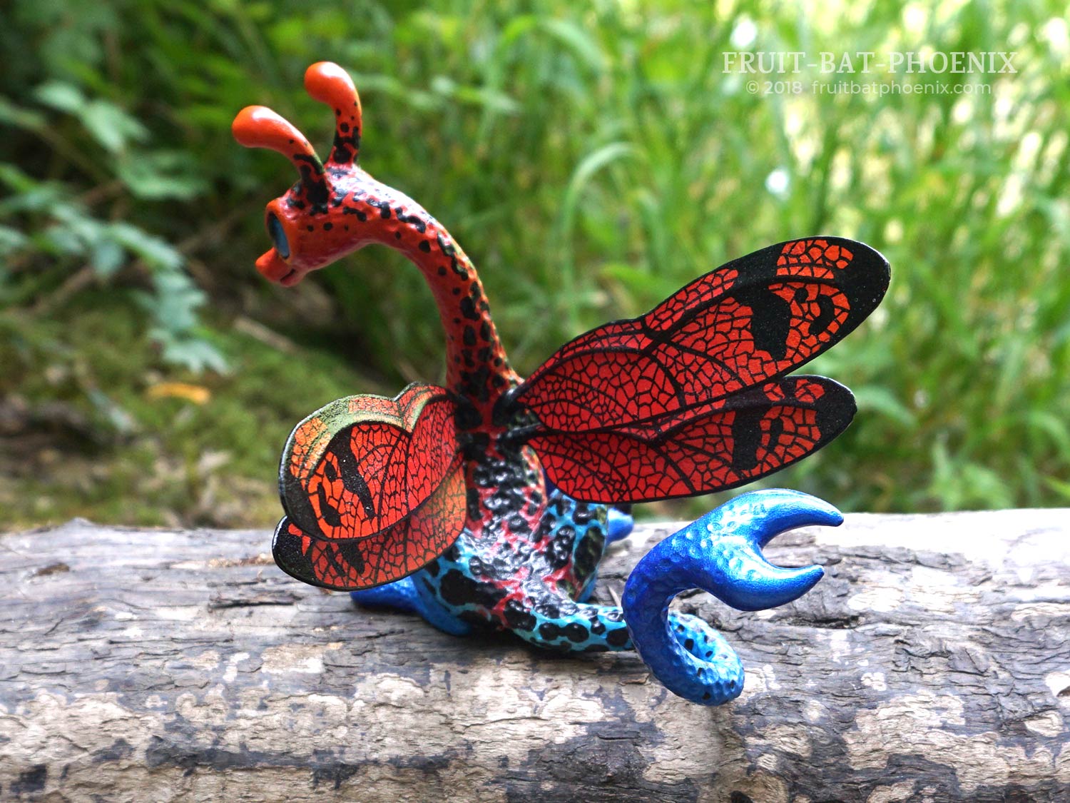 strawberry poison dart dragonfly dragon back view